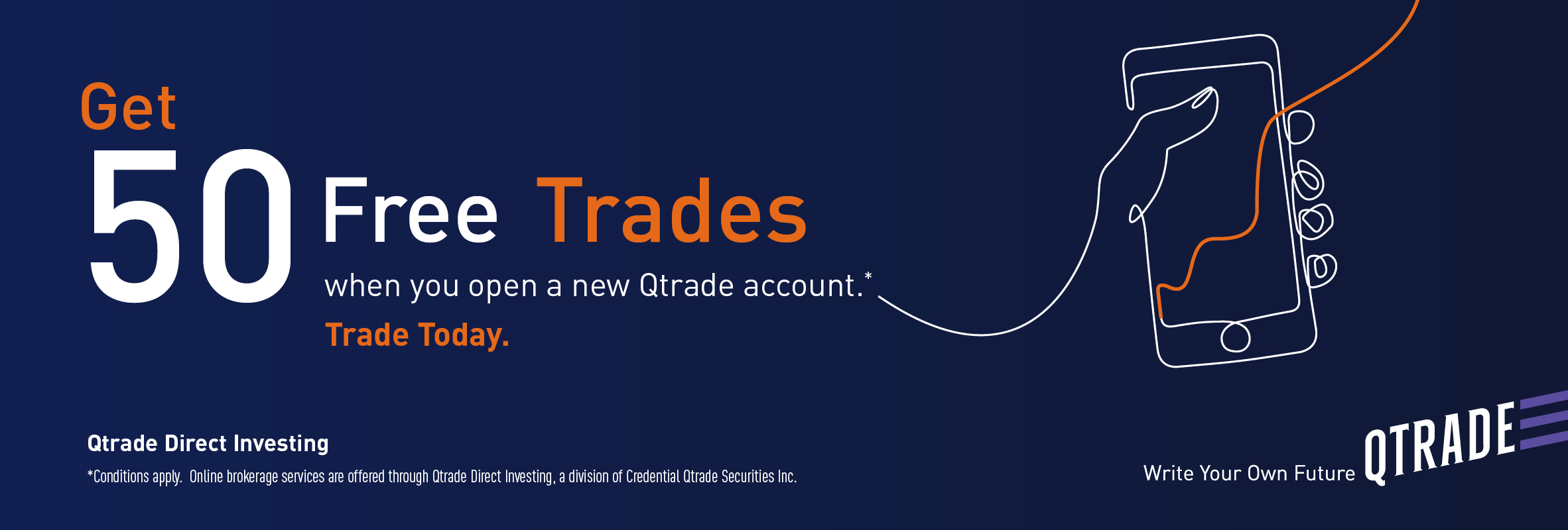 Qtrade 50 Free Trades