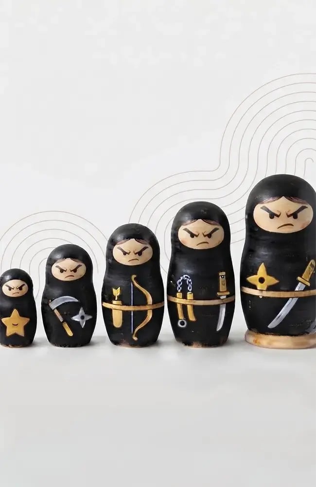 Black-ninja-nesting-dolls