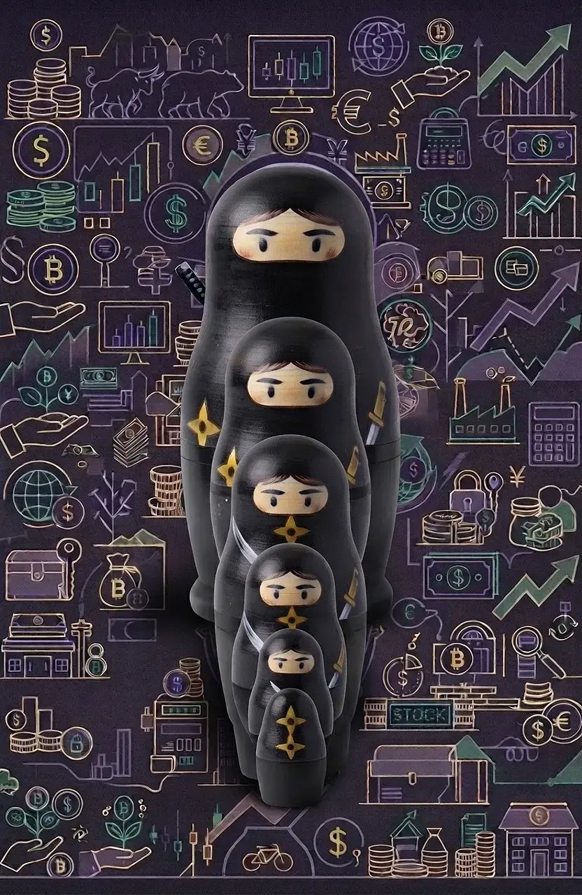 Five-Russian-doll-Ninjas