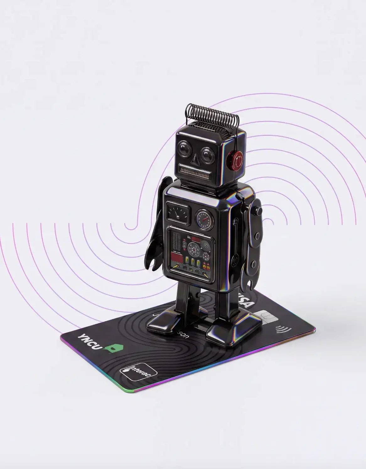 Robot-on-credit-card