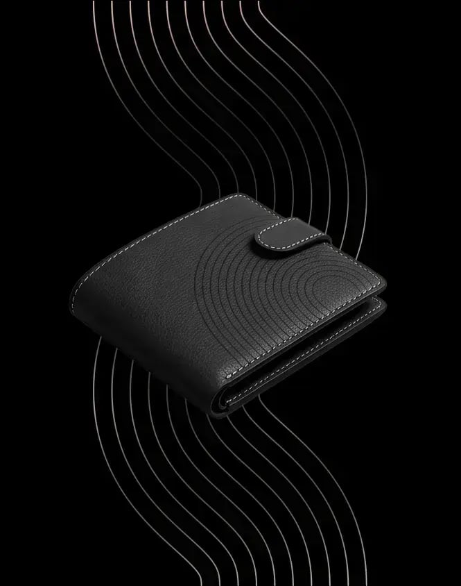 black-wallet-on-black-background