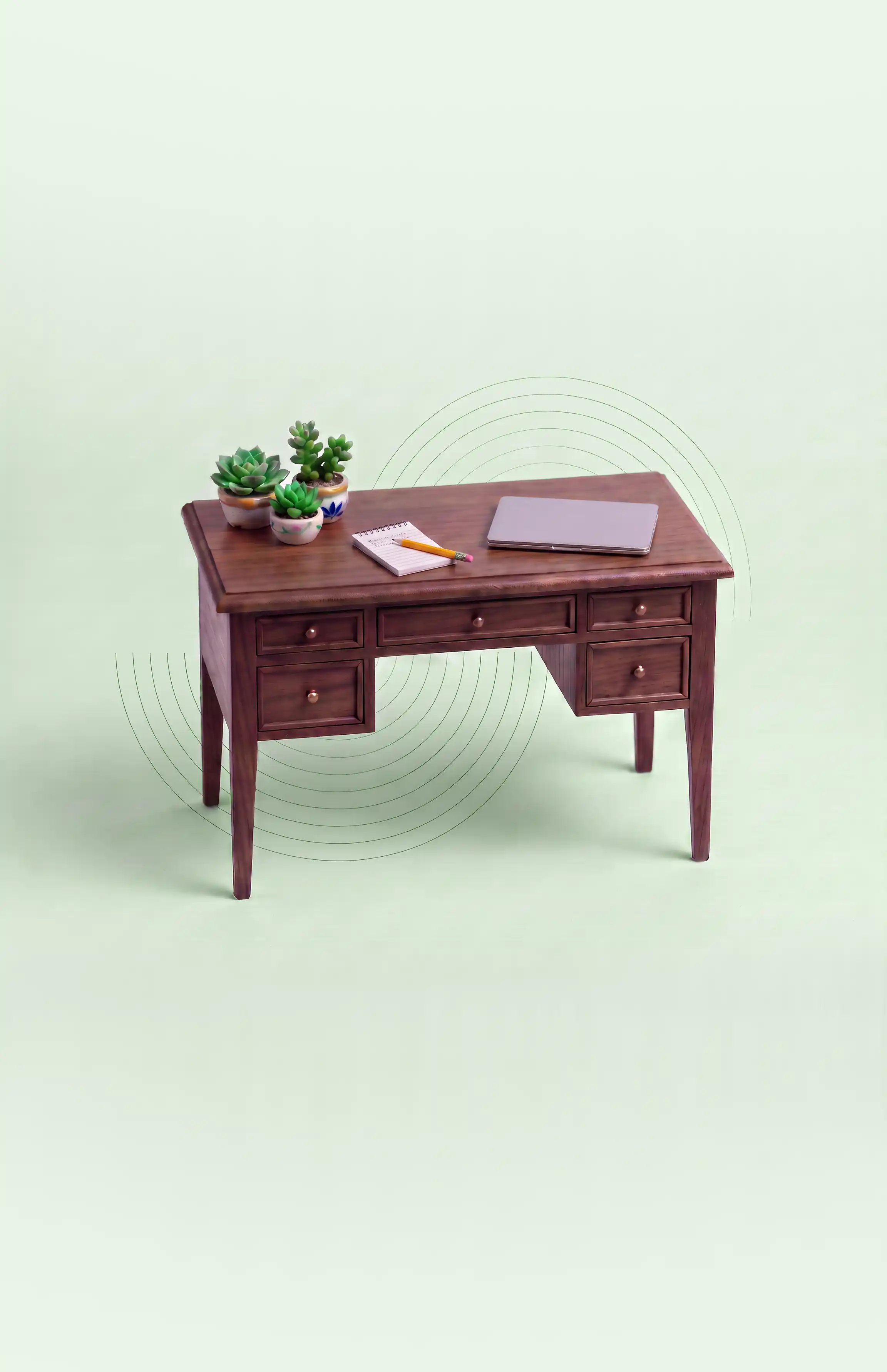 desk-walnut-plants-green-lines