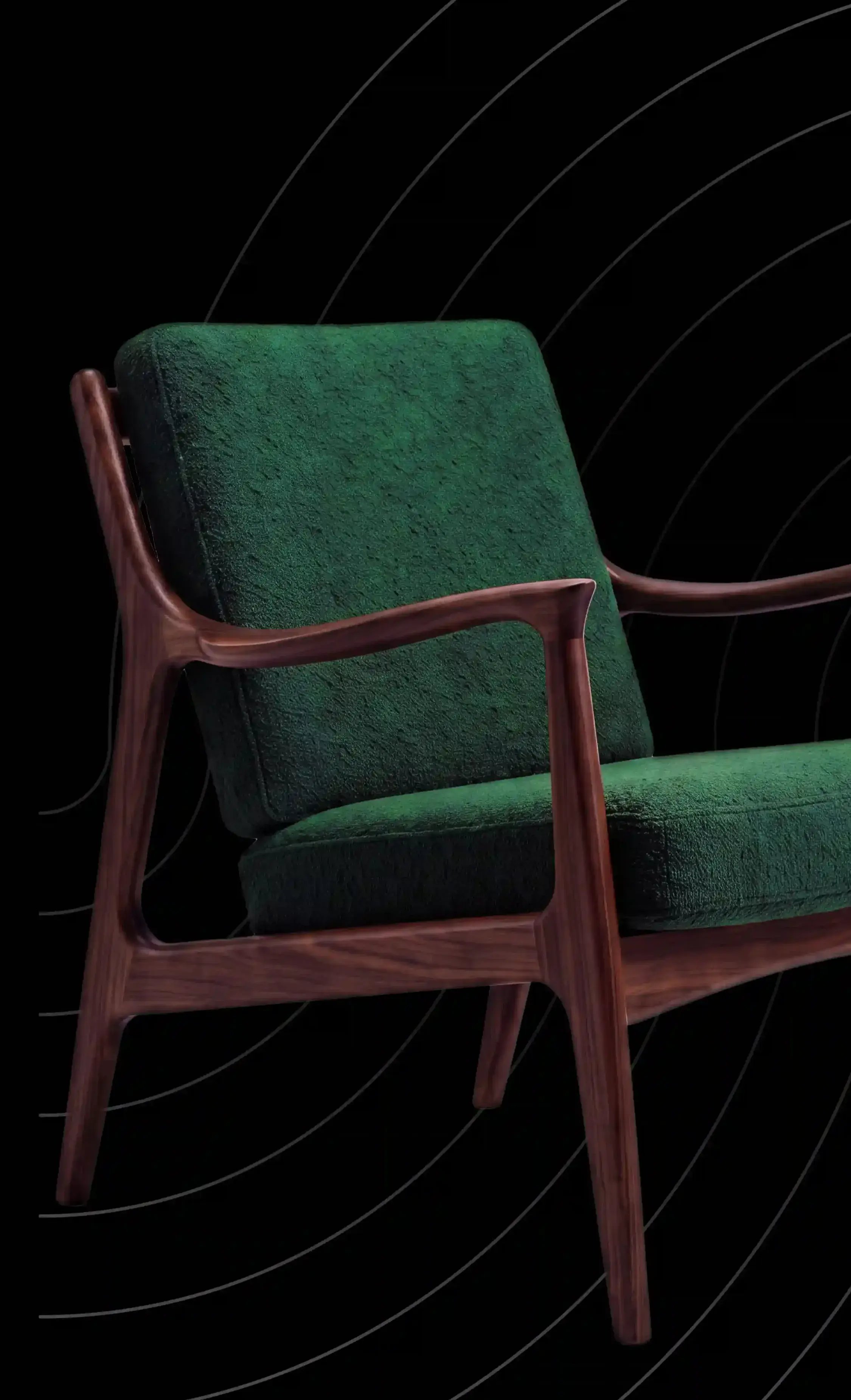 midcentury-chair-green-pink-lines-1