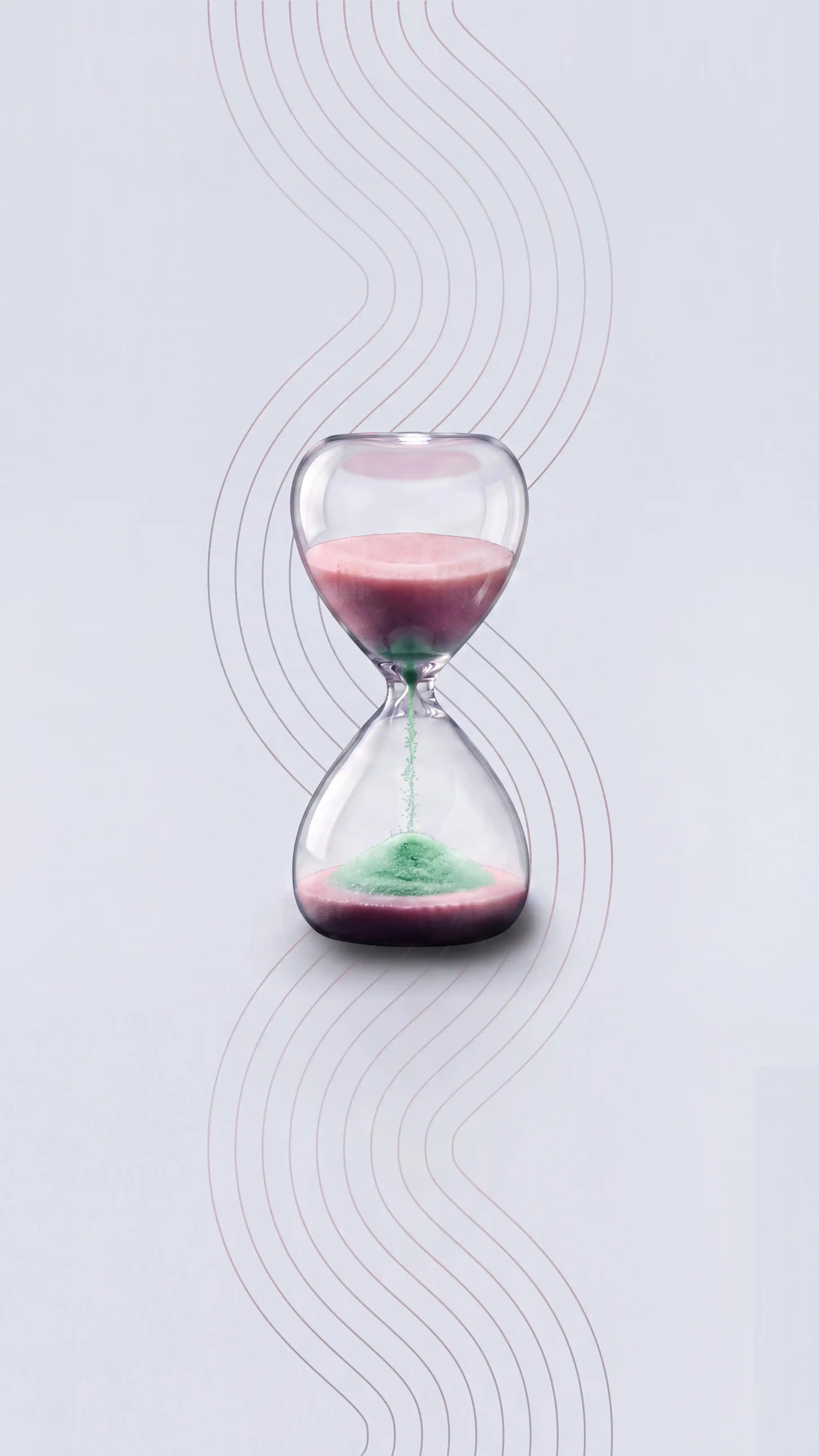 sandtimer-pink-green-grey-lines-portrait