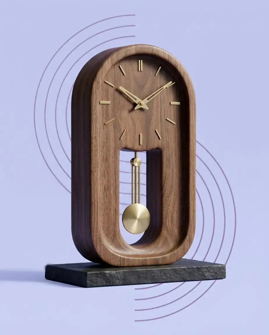 Walnut-clock
