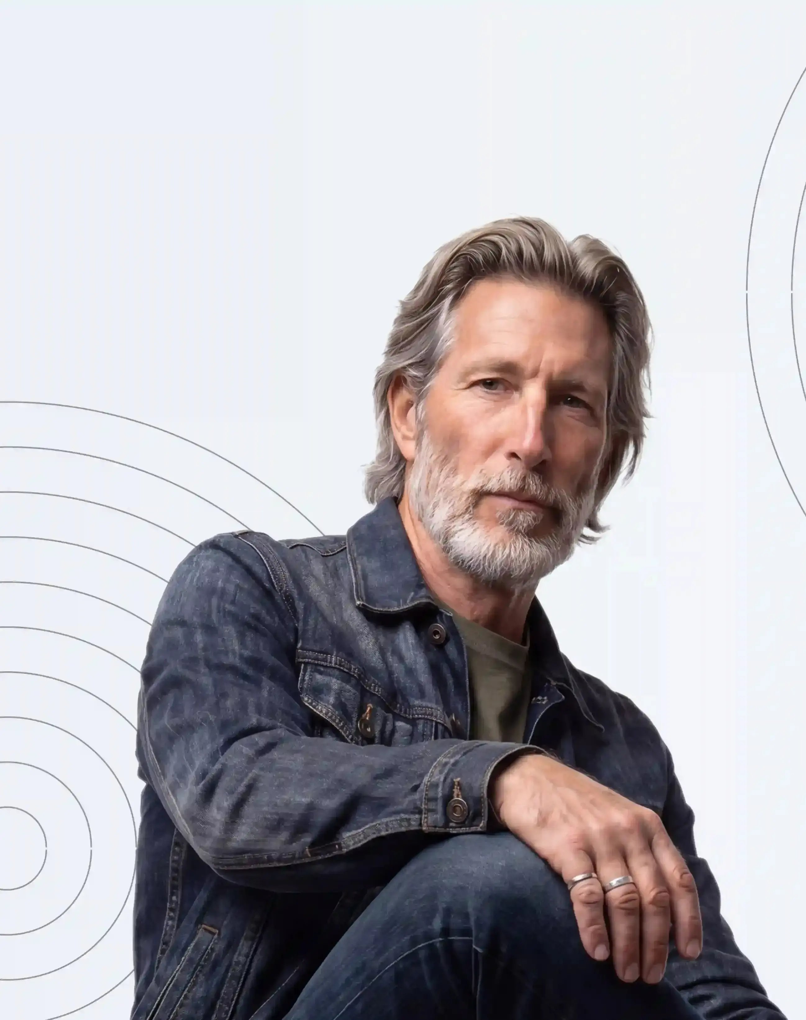 Distinguished-man-in-jean-jacket