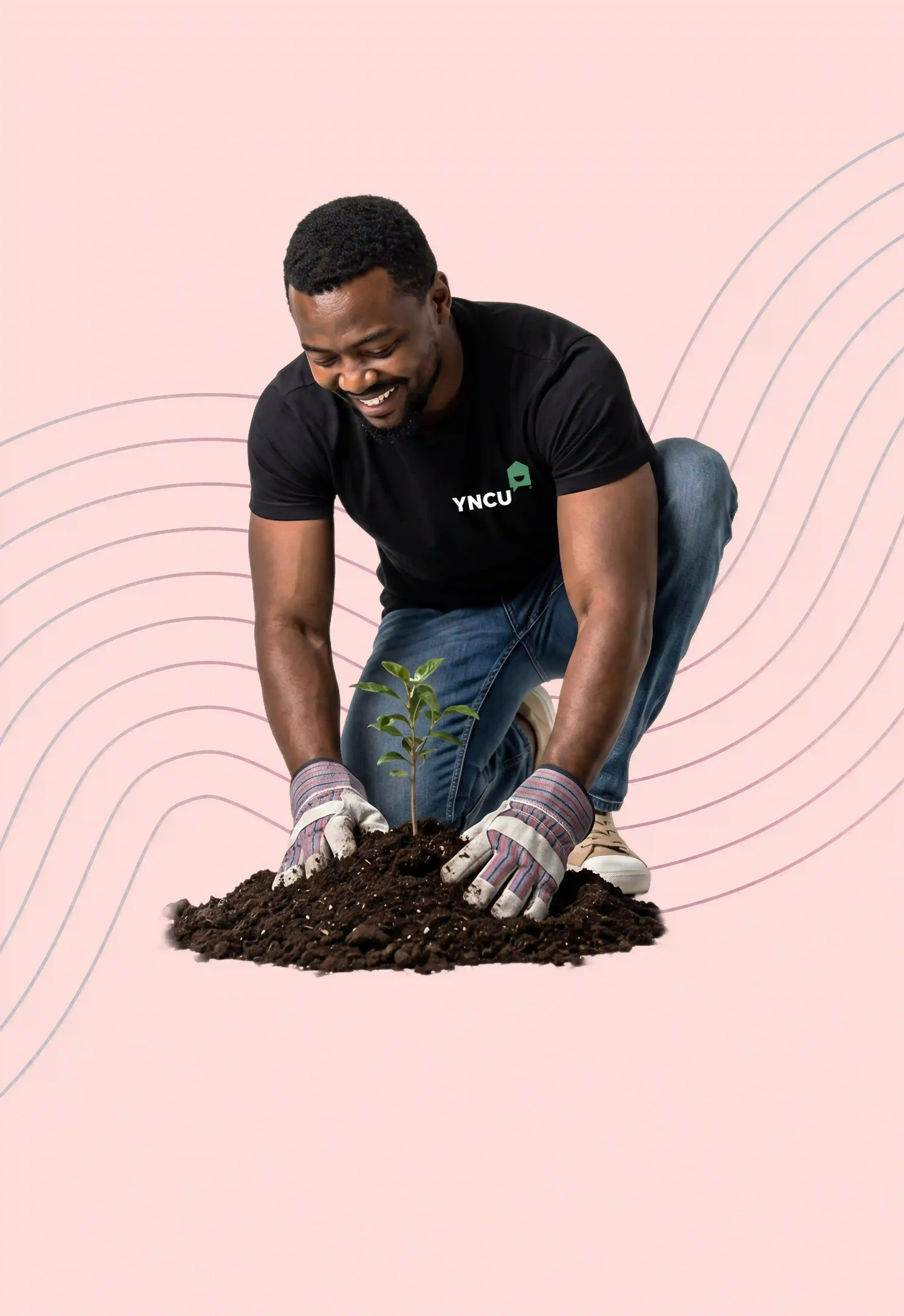 man-planting-tree-pink-lines