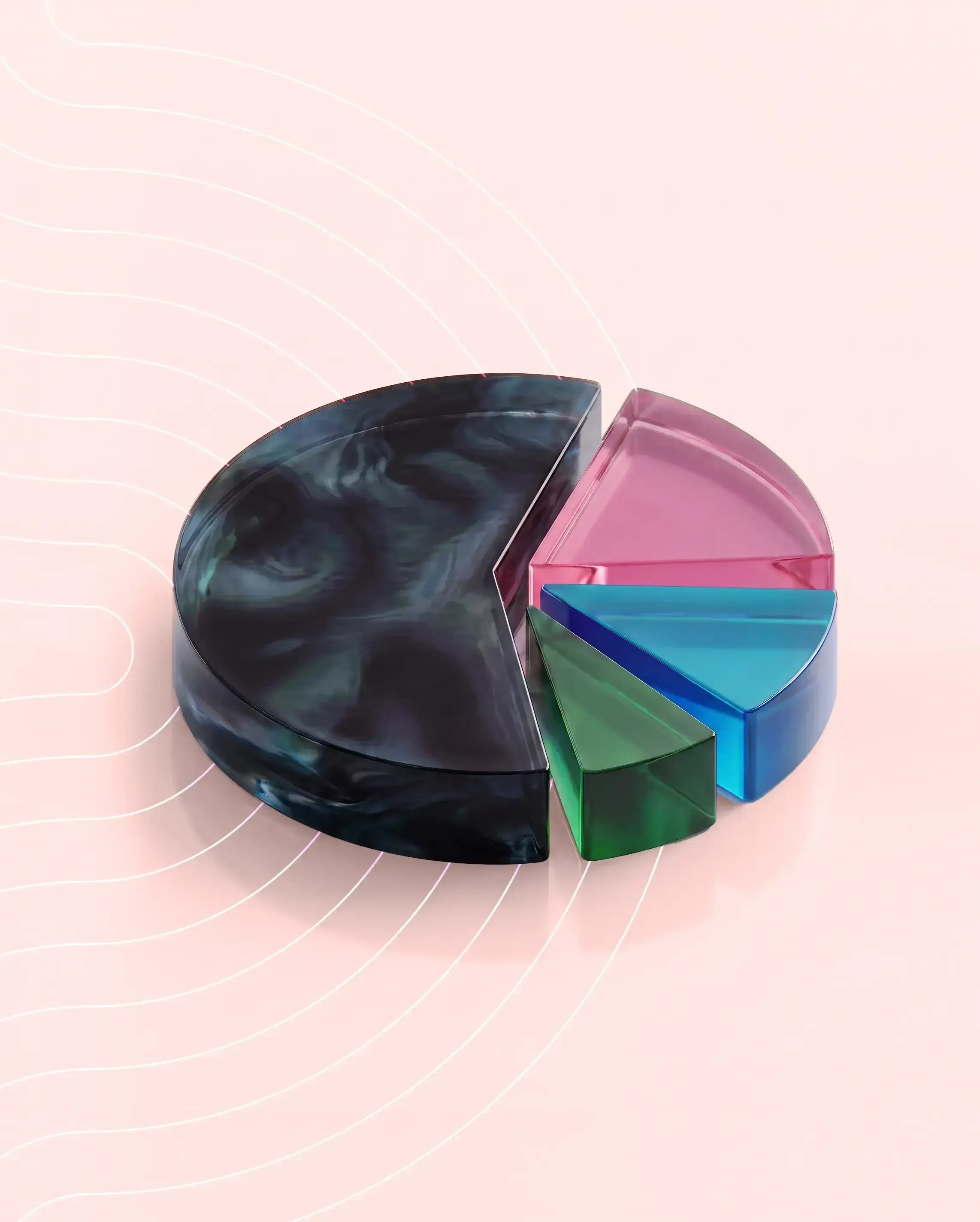 pie-graph-black-grey-green-lines-pink-landscape-1