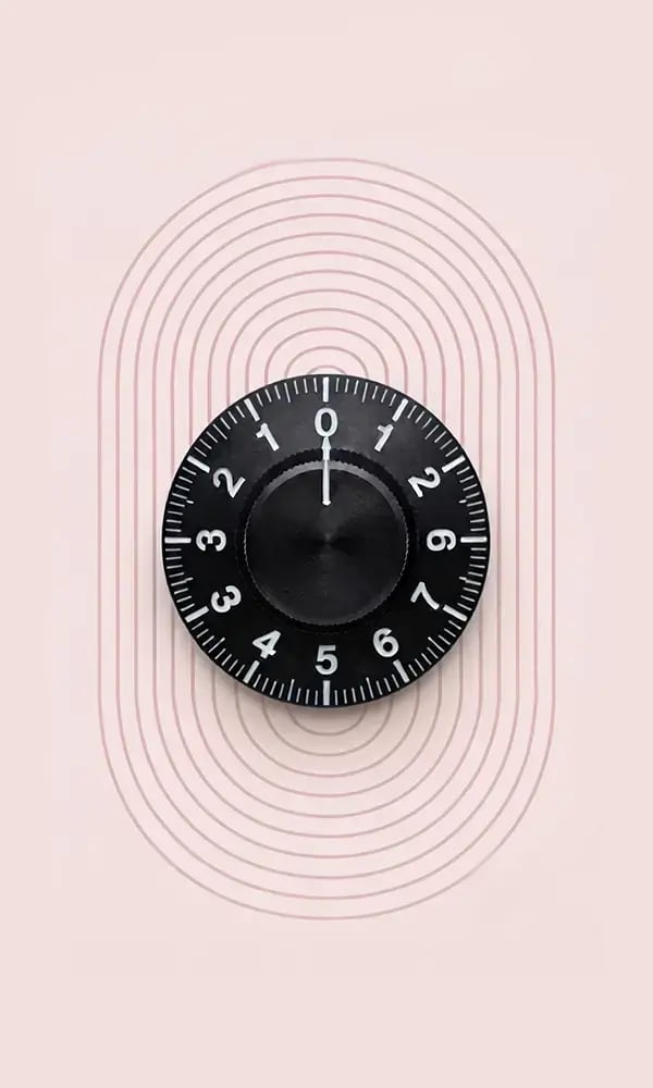 dial-on-pink-background